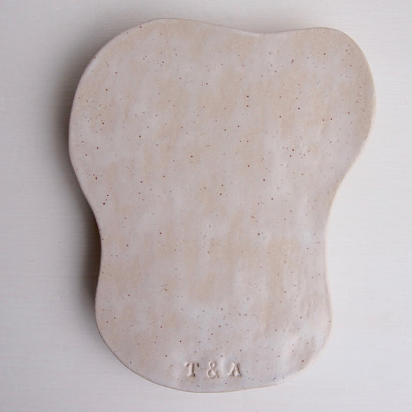Handmade to order stoneware ceramic curvy cheeseboard