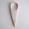 Handmade mini white ceramic salt or spice spoon