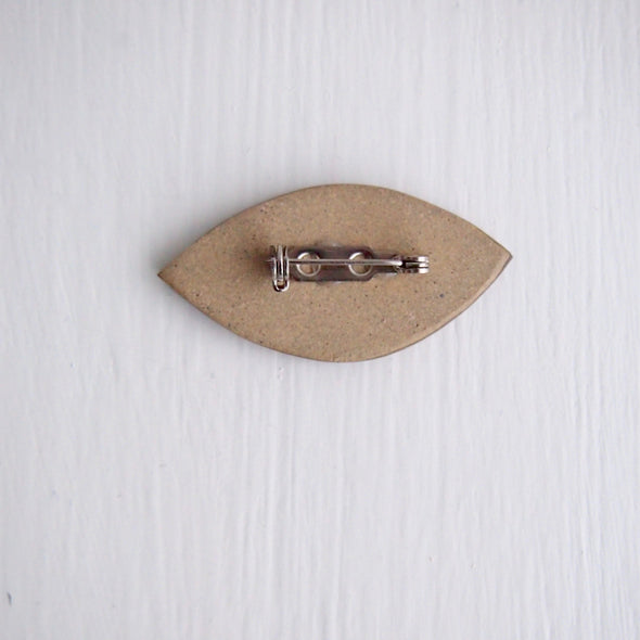 Pink Ceramic eye pin brooch