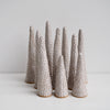 Handmade oatmeal circle texture ceramic ring cones