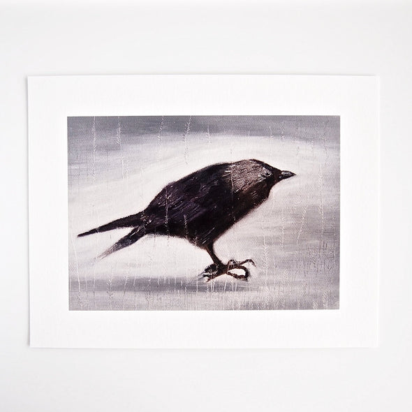 Black bird print