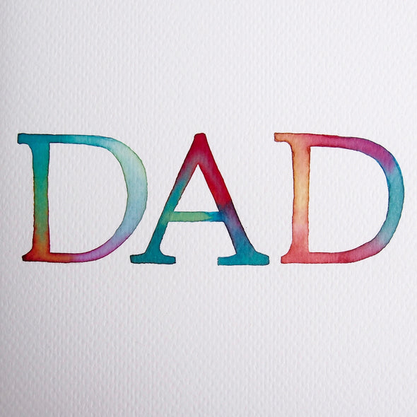 dad card watercolour