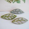 Leaf ceramic pin brooch