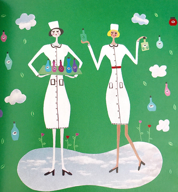 2 cute nurses greetings card