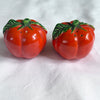 Vintage ceramic tomato salt and pepper shakers
