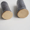 Handmade black metallic pottery  cylinder vases