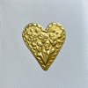 Handmade Gold foil heart with flowers  Valentines/ Engagement card