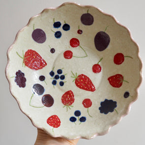 ceramic berries fruit bowl
