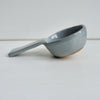 Handmade powder blue pottery coffee scoop