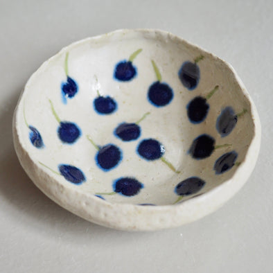 mini blueberries ceramic bowl