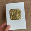 Gold foil handmade cancer crab zodiac birthday card