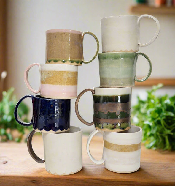 8 ceramic mugs