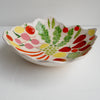 Handmade fruit and vegetables ceramic serving bowl
