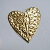 Handmade Gold foil heart with flowers  Valentines/ Engagement card