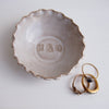 Personalised pottery initials / name  ring dish
