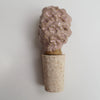 Handmade textural ceramic and cork bottle stopper