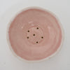 Handmade pale pink ceramic soap dish