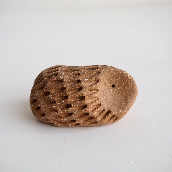 Pottery hedgehog incense holders