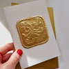 Handmade Gold foil Scorpio horoscope birthday card