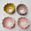 Small handmade scalloped ceramic pendant light shade