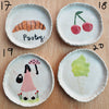 Handmade little ceramic  illustrated  ring dishes inspired by Japan.