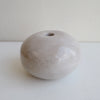Handmade ceramic round vases in white , gold & black