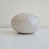 Handmade ceramic round vases in white , gold & black