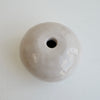 Handmade ceramic round vases in white , gold & black