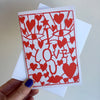holding i love you card