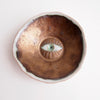 Handmade gold ceramic eye ring dish with coloured eye
