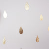 Handmade gold leaf baby shower raindrop card