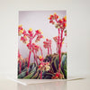 Succulent flowers greetings card