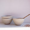 Handmade oatmeal speckled  pottery cereal bowl