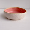 Handmade pastel pink ceramic soap dish