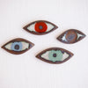 Red Ceramic eye pin brooch