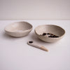 Handmade mini pottery oatmeal satin condiment bowls