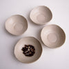 Handmade mini pottery oatmeal satin condiment bowls