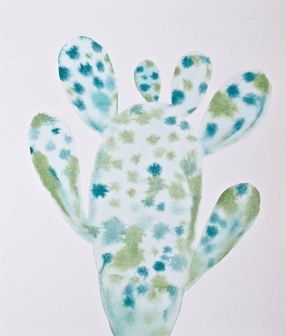 Original watercolour cactus inspired painting at Kabinshop 