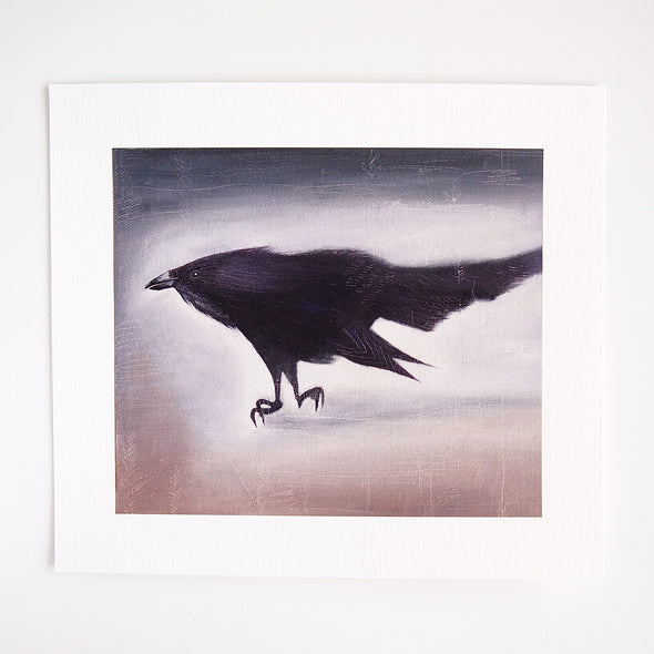 Black crow bird  giclee print at Kabinshop 