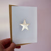 gold leaf star christmas card