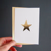 gold leaf star christmas card