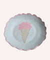 Ceramic ice cream cornet dessert bowls