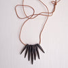 Black pottery arrowhead necklace 