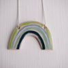 Rainbow necklace in  turquoise blue and green