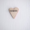 Handmade Love heart  & eye pin badge