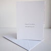 grey owl birthday card and envelope back view