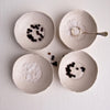 Handmade mini white satin ceramic salt and pepper dish