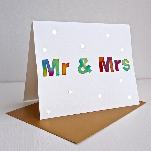 mr and mrs card with envelope