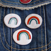 Handmade Rainbow ceramic pin brooch