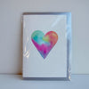 Original watercolour pastel heart Valentine's card